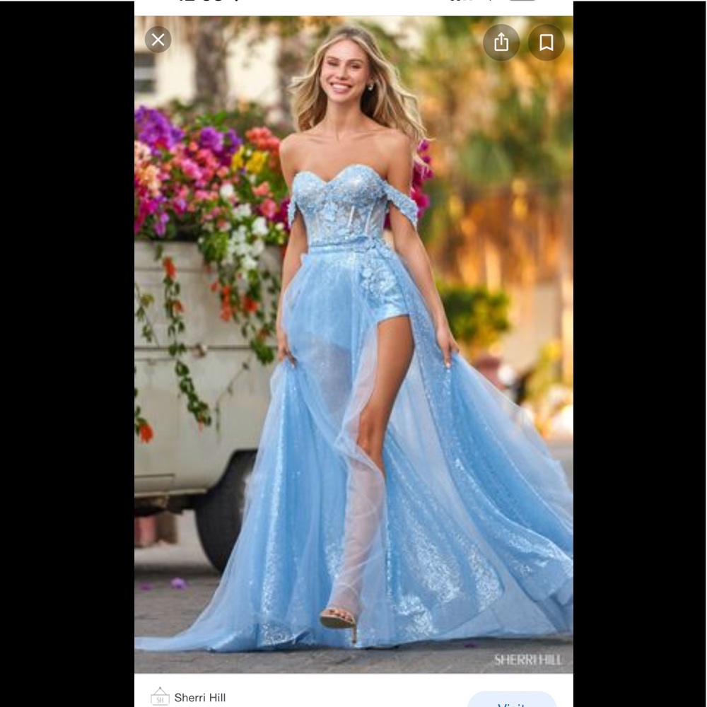 Light Blue Size 2 Sherri Hill Romper - Very Hard to Find Style!!